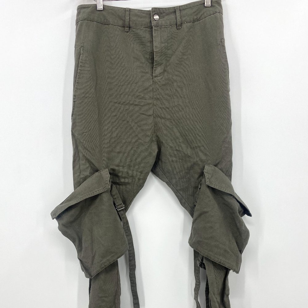 Asos Mens Cargo Pants Military Drawstring Pockets